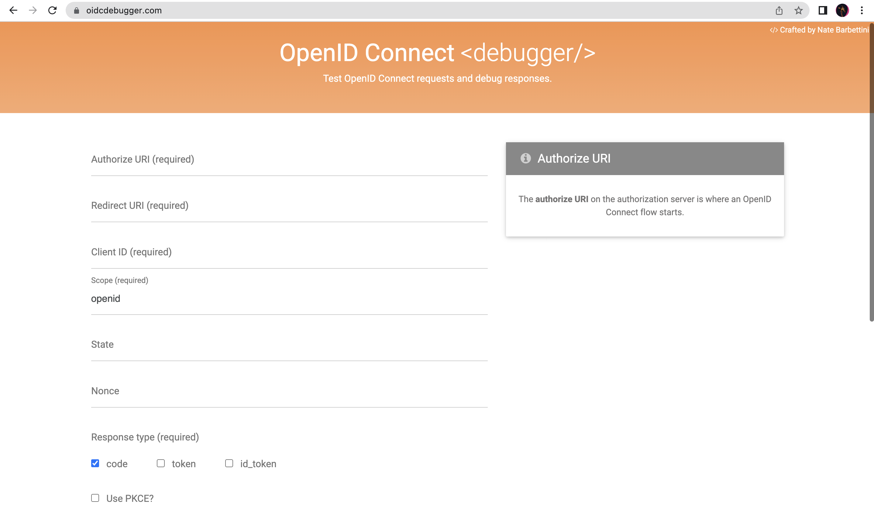 Create a Web Application in ZITADEL.