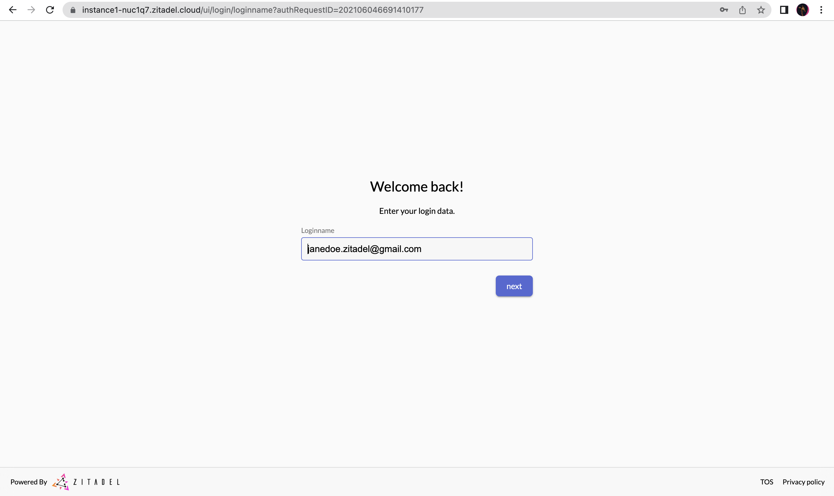 Create a Web Application in ZITADEL.