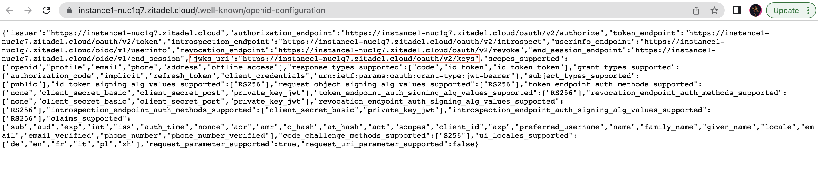 Create a Web Application in ZITADEL.